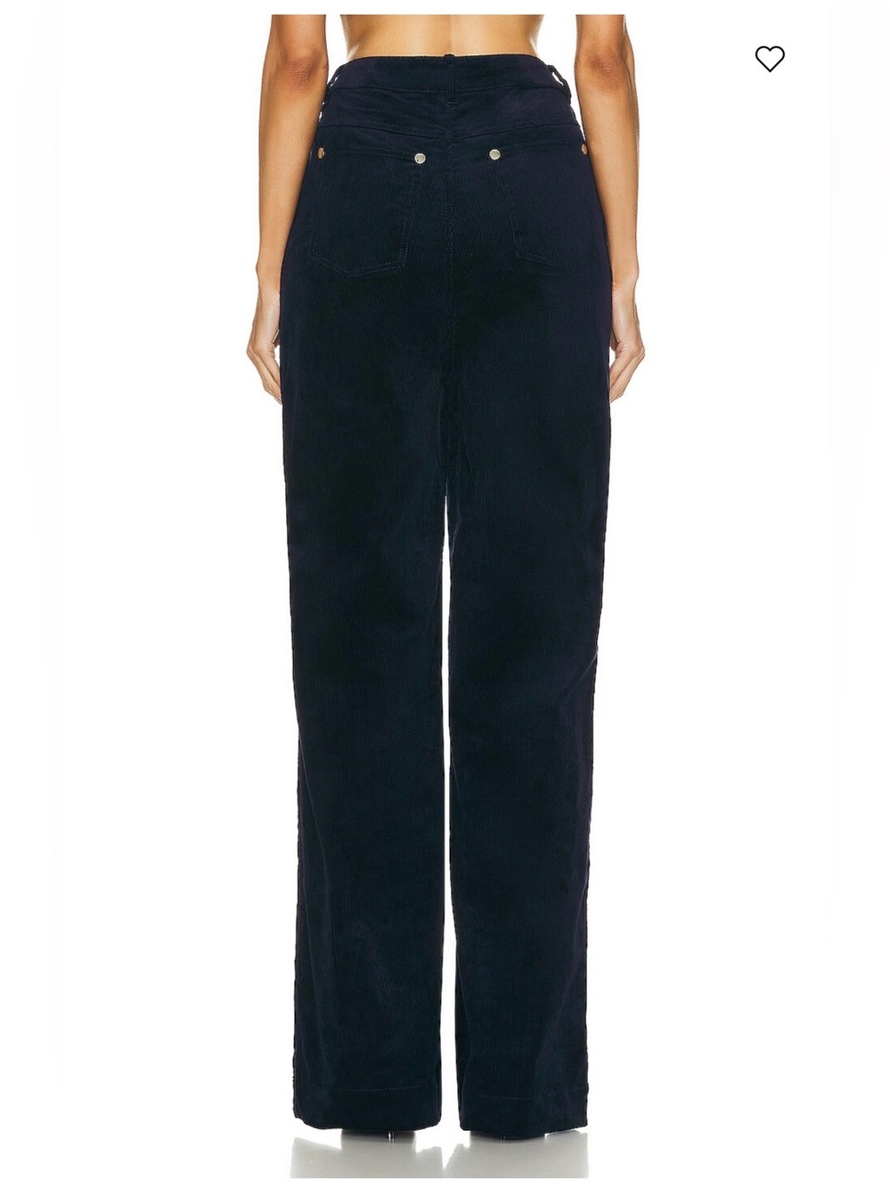STAUD Grayson Corduroy Wide Leg Pants Navy Size 10 - Picture 3 of 15